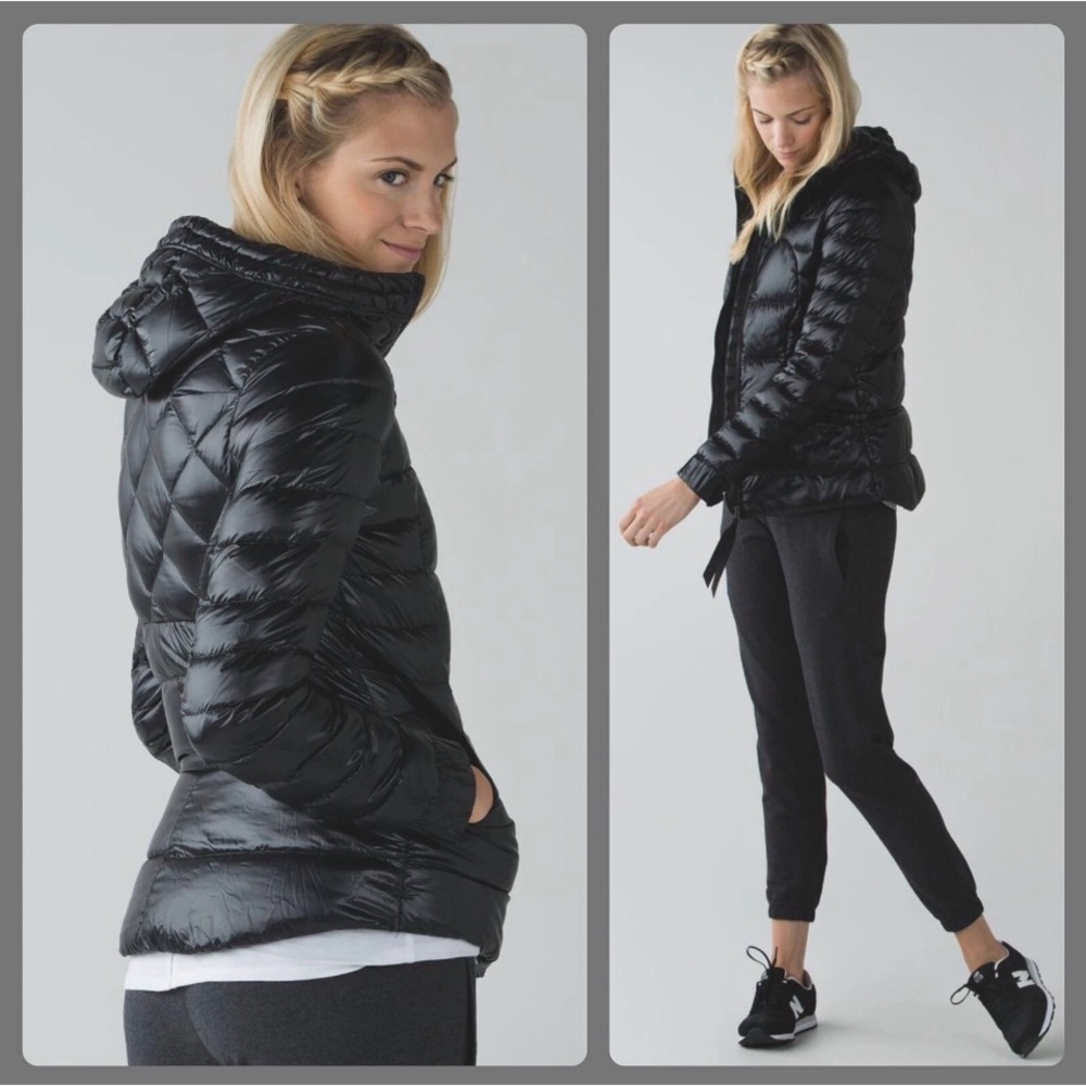 Lululemon Fluffin Awesome Goose Down Puffer Black Jacket  Sz.6